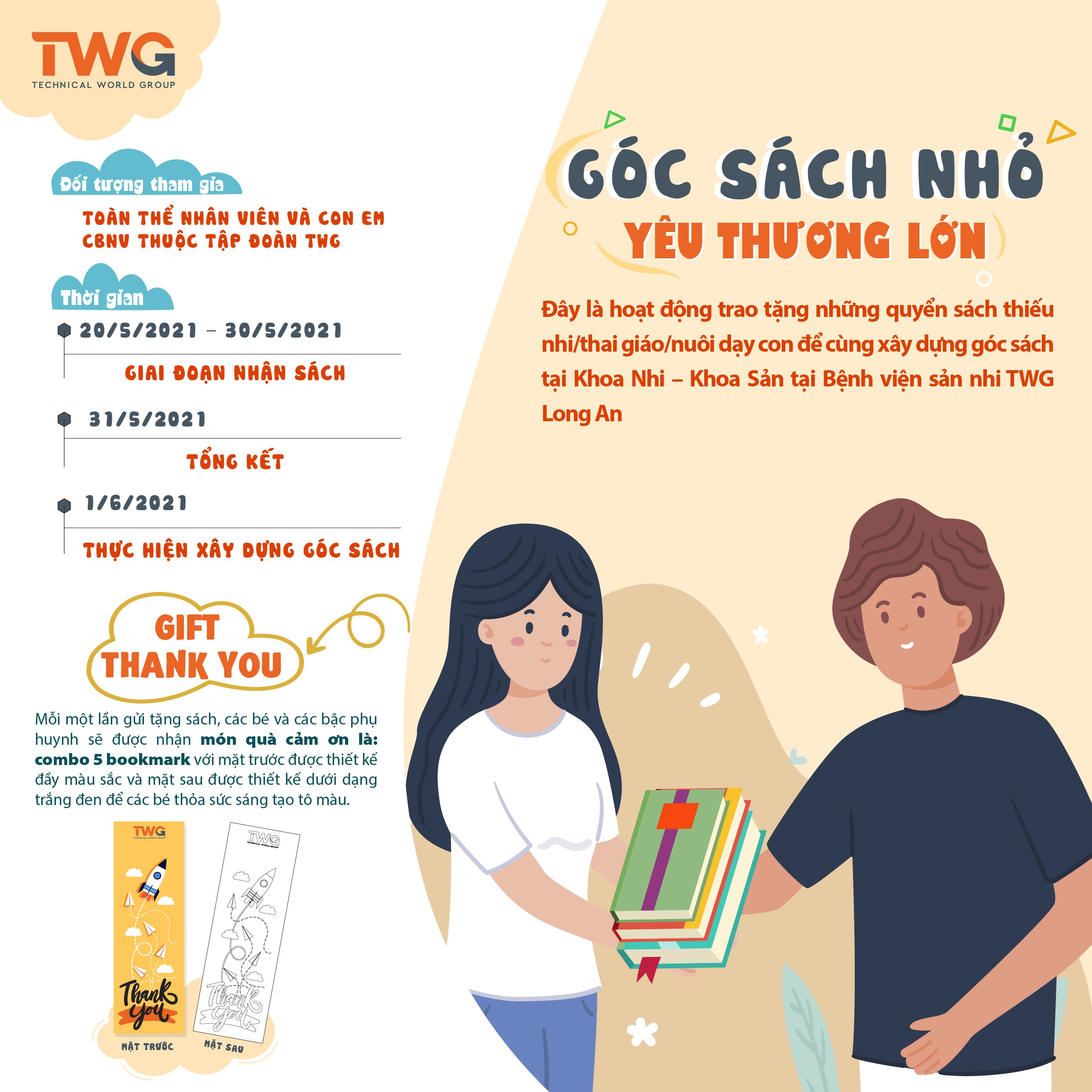 CHƯƠNG TRÌNH "GÓC SÁCH NHỎ - YÊU THƯƠNG LỚN" - HƯỞNG ỨNG QUỐC TẾ THIẾU NHI 1/6